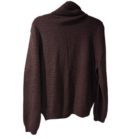 Hickey Freeman 100% Merino Wool and Suede Cardigan Sweater - sz M - Picture 2 of 5